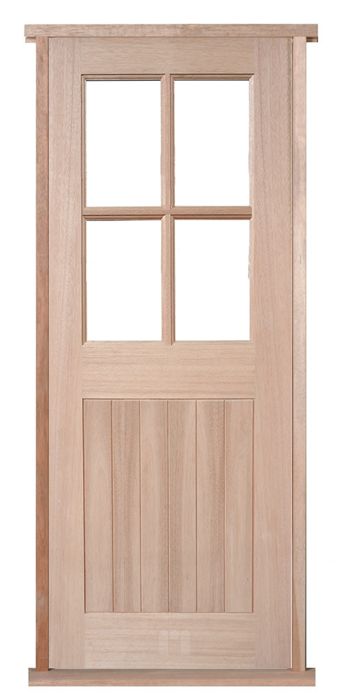 Cottage 4-Light External Hardwood Pre-hung Door Set